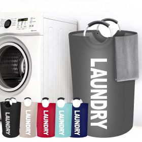 1 gallon waterproof fabric laundry basket, clothing storage basket, household storage basket (Color: Dark Blue)