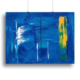 Blue and Green Abstract Painting Canvas Print or Poster (Type: Standard Framed Canvas Print, size: XX-Large (32" x 24"))
