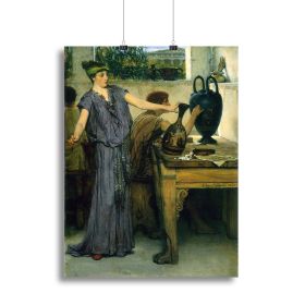 Pottery Painting by Alma Tadema Canvas Print or Poster (Type: Standard Framed Canvas Print, size: 12" x 8" / 30cm x 20cm (approx))