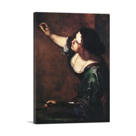 Self-Portrait As The Allegory Of Painting (Type: Standard Framed Canvas Print, size: 40" x 26" / 100cm x 65cm (approx))